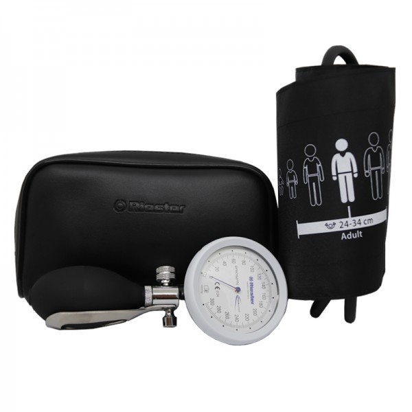 Riester Precisa N shock-proof aneroid sphygmomanometer: With cuff, velcro, one tube and latex-free Riester Precisa N shock-proof aneroid sphygmomanometer: With cuff, velcro, one tube and latex-free