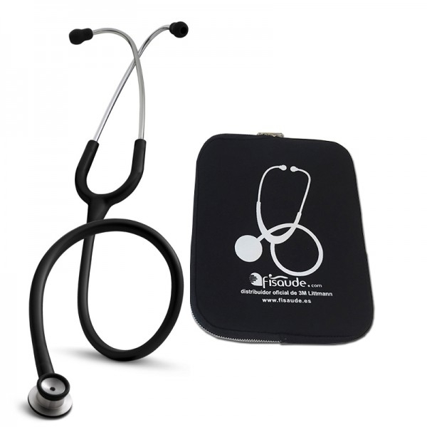 Littmann Classic II Neonatal Stethoscope (black color) + Padded protective case gift