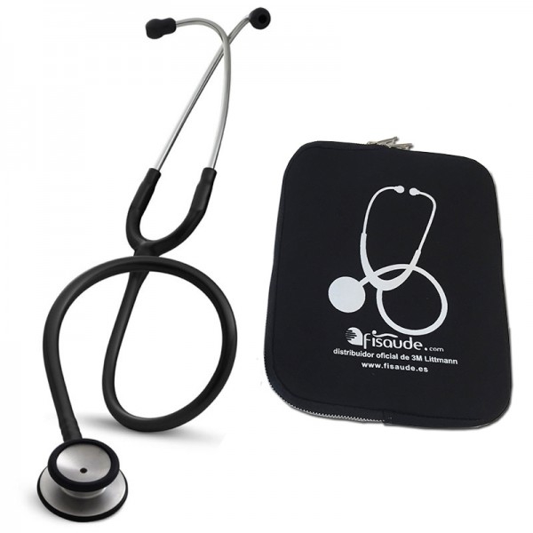 Littmann Classic II SE stethoscope (black) + Gift of padded protective case