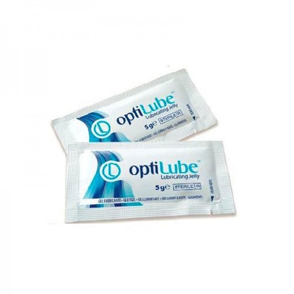 Optilube sterile lubricant gel sachets single dose of 5 grams