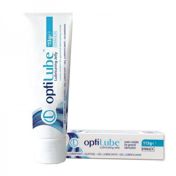 Sterile Lubricant Gel 113 gr Optilube Tube: Optimal lubrication, water-soluble, non-greasy
