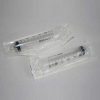 Three-body syringe with Luer Lock closing system