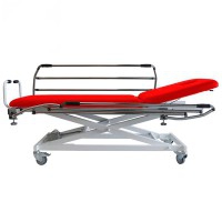 Kinefis Transfer two-body electric stretcher: with welded steel structure, facial hole, handrails and transport wheels Kinefis Transfer two-body electric stretcher: with welded steel structure, facial hole, handrails and transport wheels