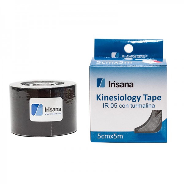 Kinesiology Tape Irisana with Tourmaline black color 5cmx5m