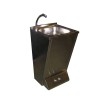 Stainless steel washbasin: with installation to the network and activated by two buttons (45 x 45 x 85 cm)