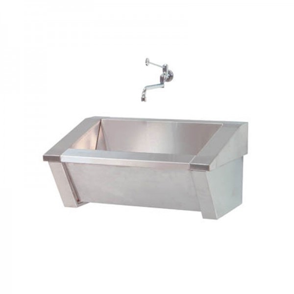Surgical sink: made of stainless steel with a square and without tap (75 x 50 x 37 cm)