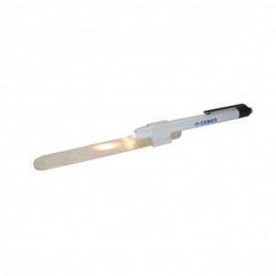 Pen-white pocket torch with depressor holder (White color)