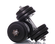 Dumbbells and kettlebell Dumbbells and kettlebell
