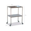 Stainless steel auxiliary table with removable trays