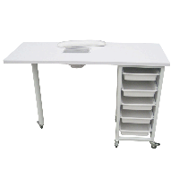 Ulnar manicure table: Equipped with five drawers, vacuum cleaner and palm rest cushion Ulnar manicure table: Equipped with five drawers, vacuum cleaner and palm rest cushion