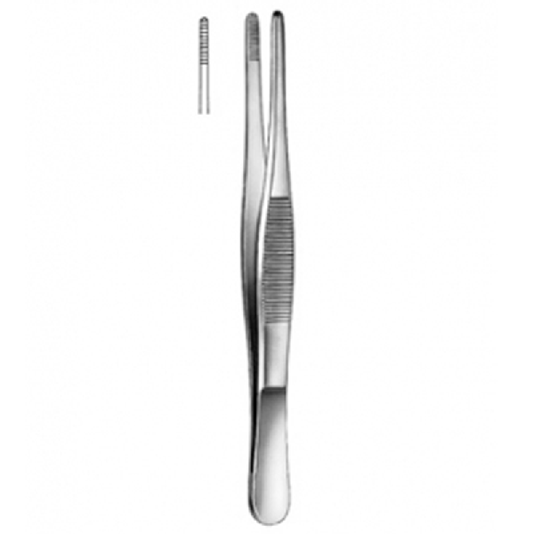 Dissecting forceps, straight, without teeth, 11 cm. (While stocks last)