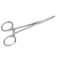 Stainless Steel Forceps with Safety Lock Curved Tip 12 cm: Ideal for auriculopuncture