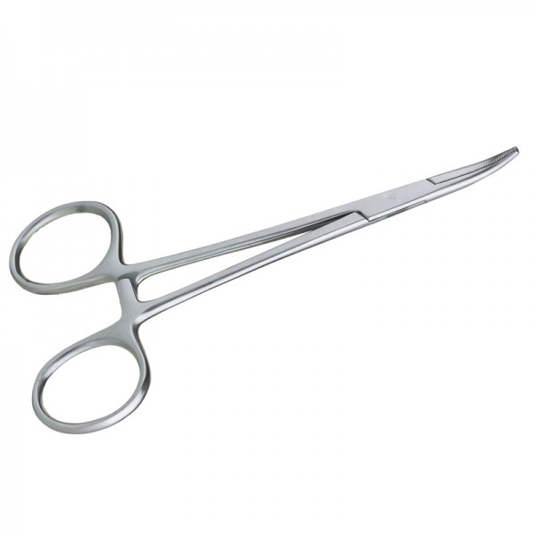 Stainless Steel Forceps with Safety Lock Curved Tip 12 cm: Ideal for auriculopuncture Stainless Steel Forceps with Safety Lock Curved Tip 12 cm: Ideal for auriculopuncture