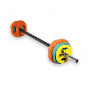 Complete Body Pump Set: Bar + discs + clamps (28 mm)