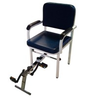 Chair with bottom bracket: Padded armrests and adjustable in depth and intensity