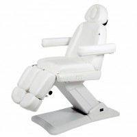 Medial electric podiatry chair: Three motors that control the height, inclination of the backrest and the seat