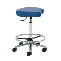 High Kinefis Elite bicycle-type stool without backrest: Height 59 - 84 cm, gas lift and footrest ring (Various colors available)