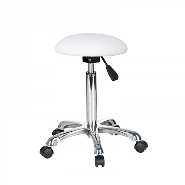 Practi Backless Stool: Ergonomic design, half-sphere shaped seat and lift with gas piston