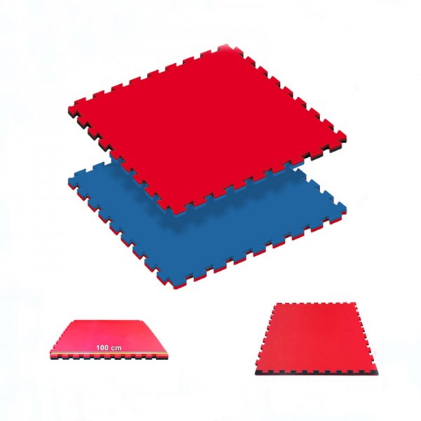 Reversible Tatami Puzzle Kinefis color blue - red (thickness 40 mm)
