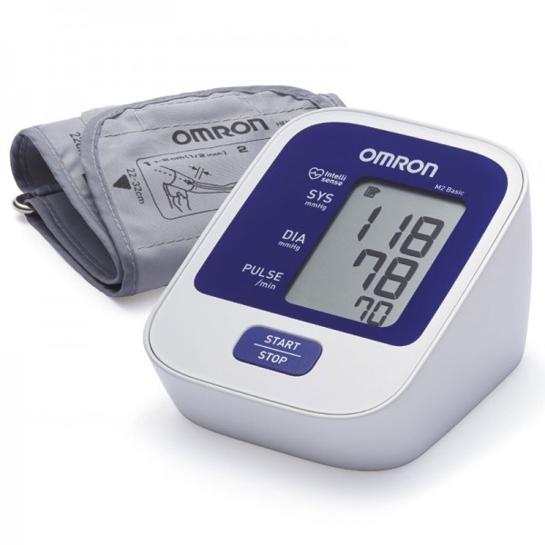 Omron M2 Basic Automatic Arm Blood Pressure Monitor: Works simply by pressing a button
