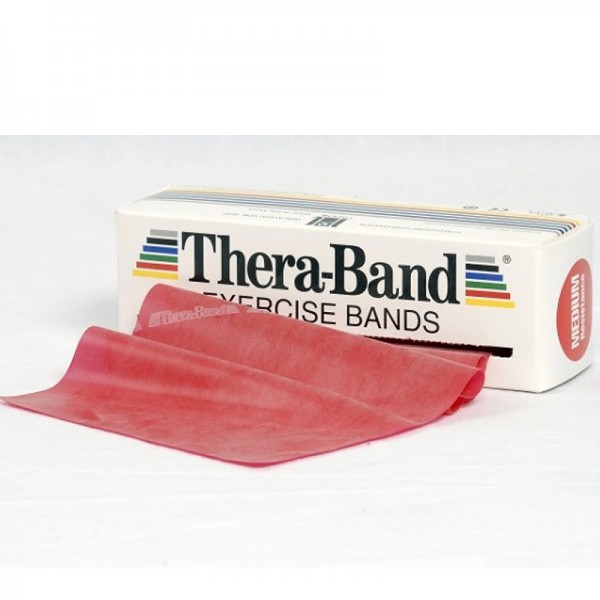 Thera Band 5.5 meters: Medium Strength Latex Tapes - Red Color