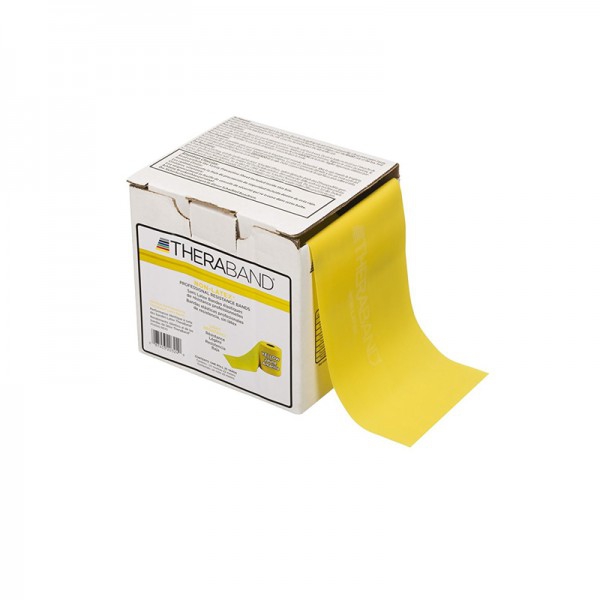 Thera Band Latex Free 22.9 meters: Soft Resistance Latex Free Tapes - Yellow Color Thera Band Latex Free 22.9 meters: Soft Resistance Latex Free Tapes - Yellow Color