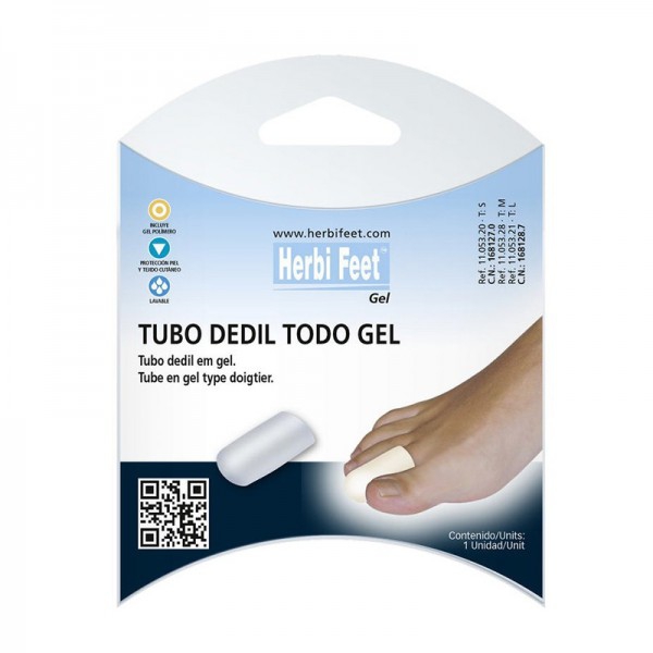 Elastic Tube Dedil All Gel: Relieves and prevents friction, protects fingers in claw or hammer (6 units)