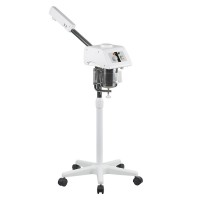 Clear Ozone Facial Steamer: With rotating head, adjustable height and stable base with wheels (0.9 liter capacity)
