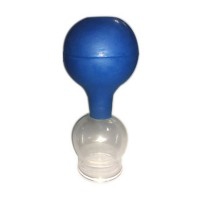 Rubber suction cup with pear Single Crystal (sizes available)