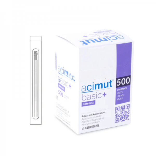 Acupuncture needle - Chinese type with silver handle with head and guide (Azimuth Basic+) 500 units: The best value for money on the market Acupuncture needle - Chinese type with silver handle with head and guide (Azimuth Basic+) 500 units: The best value for money on the market