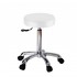 Fast backless stool: With gas piston lift and practical flat and circular seat (available colors) - Color: White - Reference: A26.1023A
