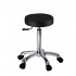 Fast backless stool: With gas piston lift and practical flat and circular seat (available colors) - Color: Black - Reference: A12.1023A