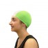 Polyester swimming cap - Color: Green white - Reference: 25138.C02.2