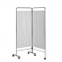 Two-section clinical screen with white fabric (epoxy, chromed steel or stainless steel) - Structure: Stainless steel - Reference: H-62 62000