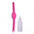 Refillable hydroalcoholic gel bracelet with gift dispenser bottle (various colors available) - Colour: Pink - 
