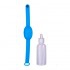 Refillable hydroalcoholic gel bracelet with gift dispenser bottle (various colors available) - Colour: Blue - 