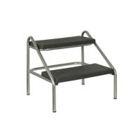 Patient access bench: two sections, made of chrome-plated steel with non-slip support surface