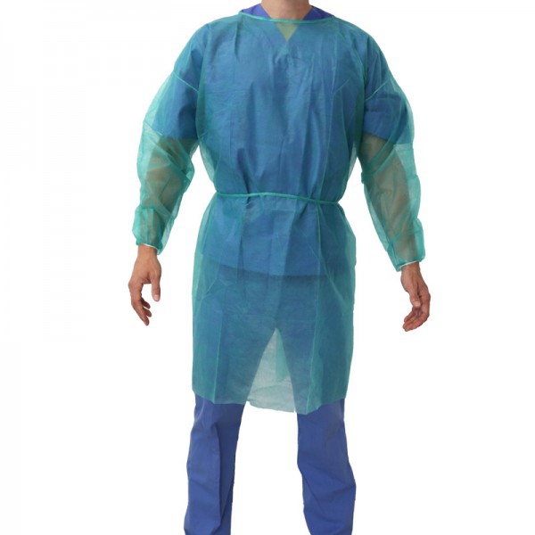 Disposable polypropylene gowns 20 grams: PPE Category I, back closure with ribbons and elastic cuffs (10 units) Disposable polypropylene gowns 20 grams: PPE Category I, back closure with ribbons and elastic cuffs (10 units)