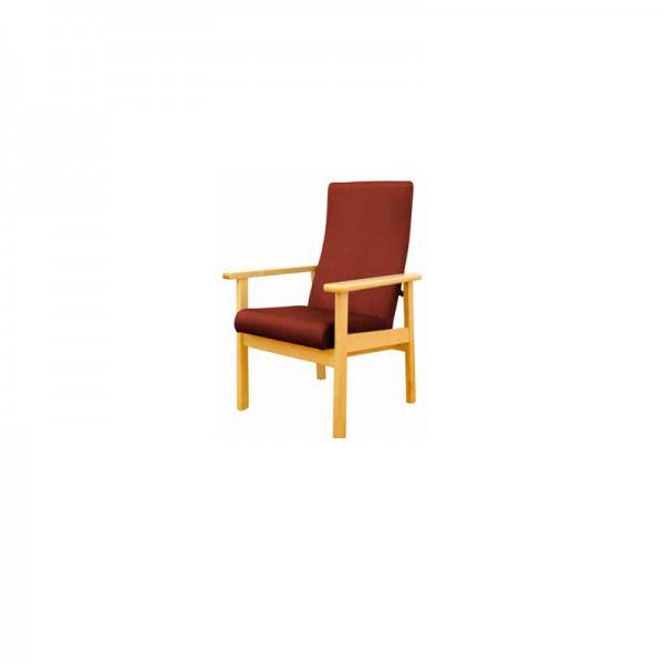 Armchair Bolinés: With structure in beech wood and straight armrests