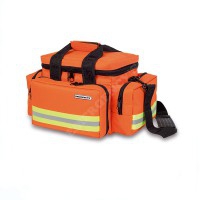 Light emergency bag: with internal dividers and external pockets for greater storage (orange color)
