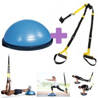 GET IN SHAPE VALUE PACK: Bosu Ball Kinefis + Kinefis Suspension Kit TRX Type: Perform functional training wherever you want
