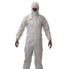 Disposable coverall with CE 2163 Certificate: With elastic cuffs, hood and ankles and front closure with covered zipper