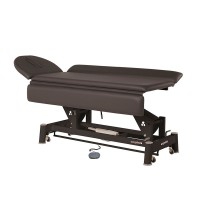 Multifunctional Ecopostural electric stretcher: two bodies, Bobath type, with folding arms, black connecting rod structure and T10 head (100 x 198 cm)