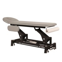 Ecopostural technical electric massage table: two bodies with folding arms, black crank frame and T10 head (62 x 207 cm)