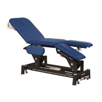 Electric stretcher, Ecopostural, ideal for specialties: three bodies, with folding arms, black crank structure and T13 head (62 x 198 cm)