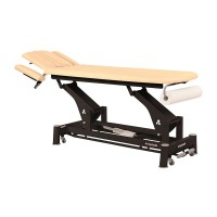 Ecopostural technical electric massage table: two bodies with black connecting rod structure and T03 head (62 x 207 cm)