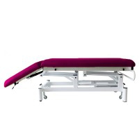 Kinefis Quality Colors two-body electric stretcher: With retractable wheels, reclining backrest by gas piston, highly stable structure, facial hole and an unmatched quality-price ratio