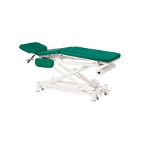 Three-section electric Ecopostural stretcher white multifunctional scissors with peripheral control (198 x 50 cm)