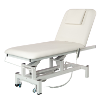 VITAL electric beauty treatment table: 2 sections, 1 motor, and adjustable backrest. Ultra-durable metal frame to ensure maximum stability. VITAL electric beauty treatment table: 2 sections, 1 motor, and adjustable backrest. Ultra-durable metal frame to ensure maximum stability.