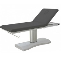 Hern beauty and massage table: Electric with two bodies and elegant design, integrated button panel to adjust height and roll holder included